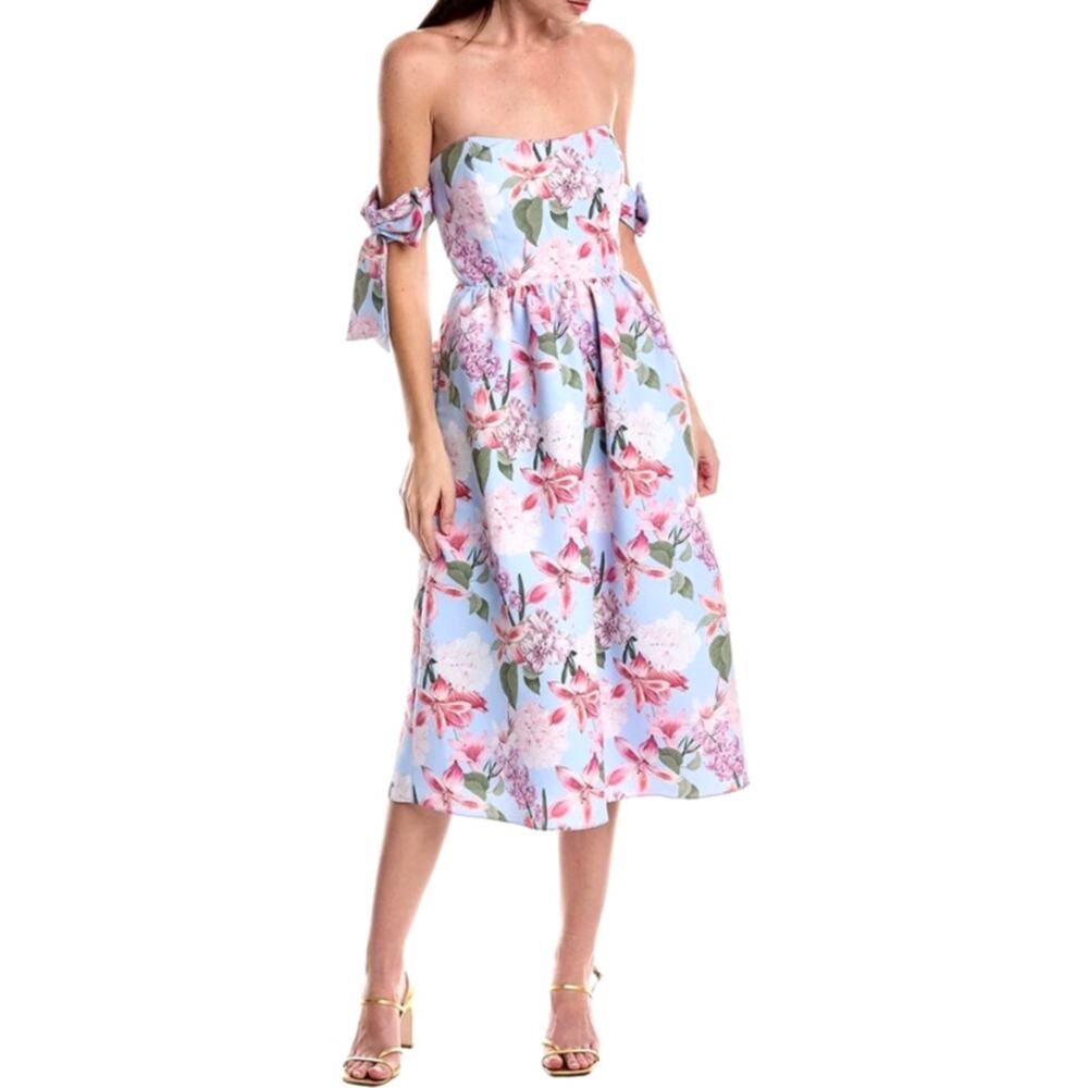 Sachin & Babi Evelyn Midi Dress Pastel Garden Size S